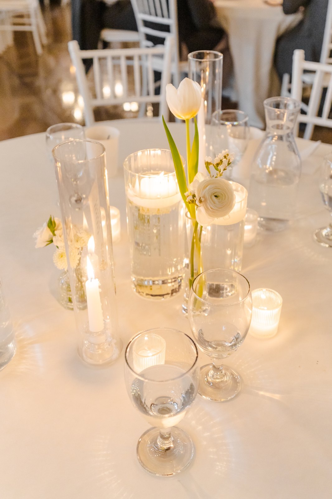 The table, once the candles are lit