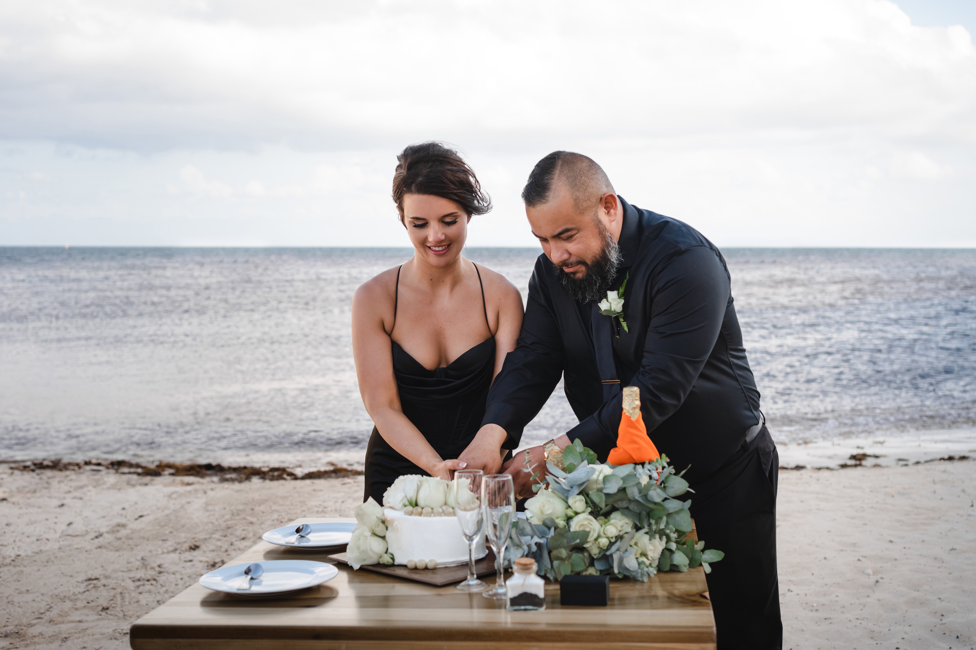 Bride at the Cancún Hotel Zone in a soft natural-light portrait by IVAE Studios