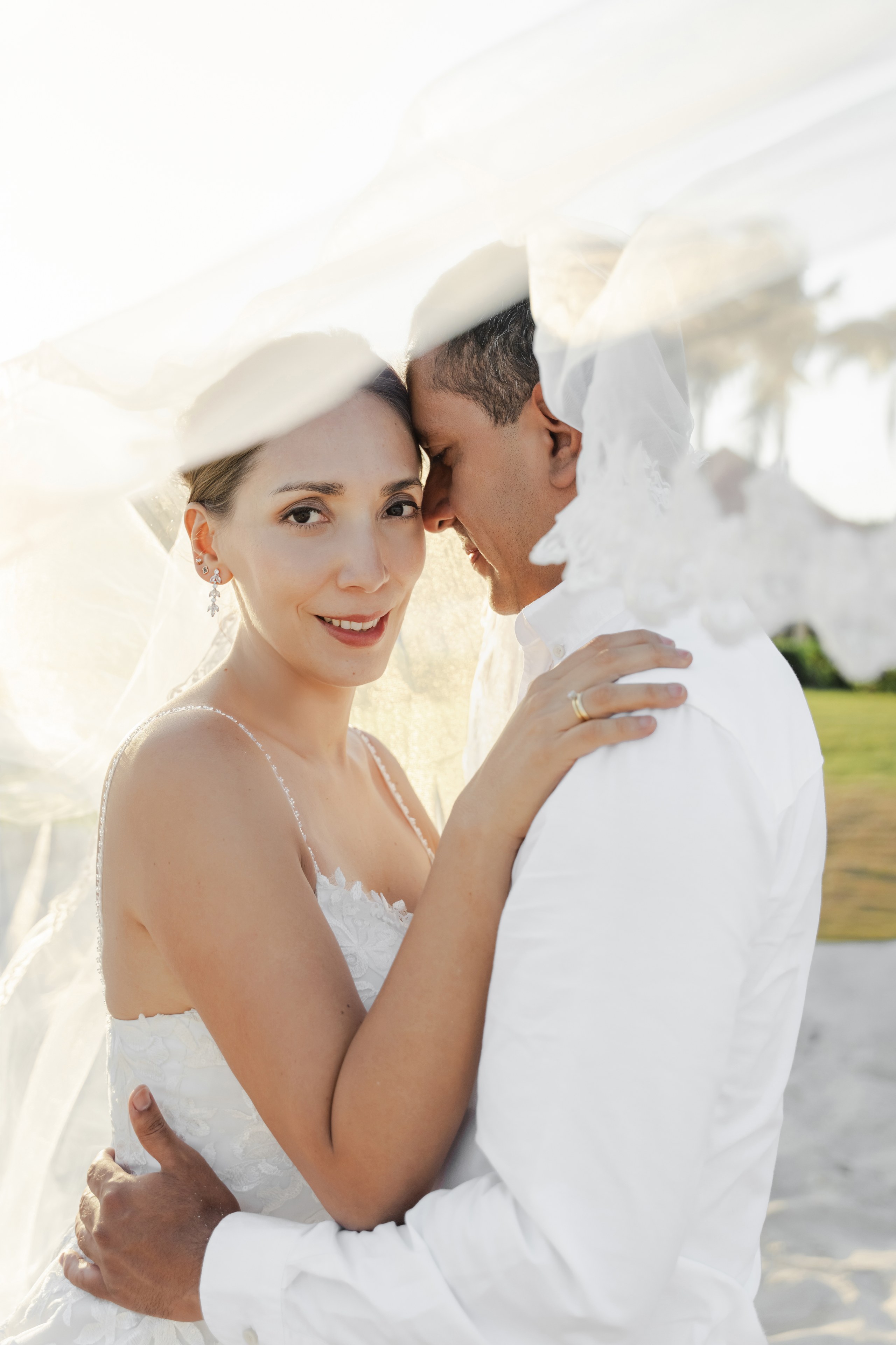 Bride at Playa Mujeres photographed by IVAE Studios