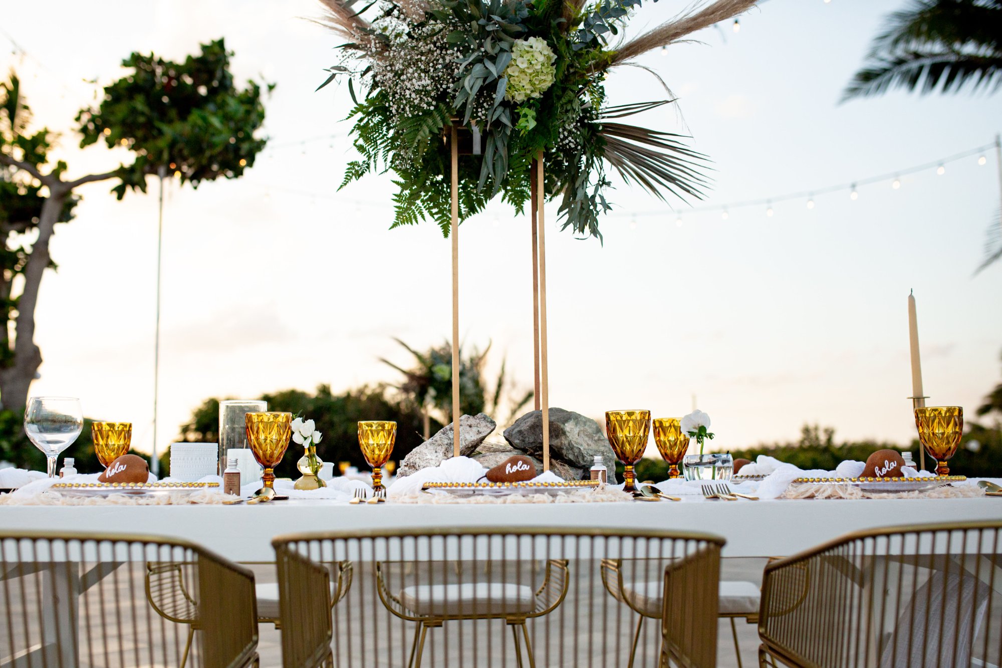 Wedding decor detail in Cancun